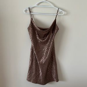 Mauve Leopard Print Mini Dress from Hazel Boutique